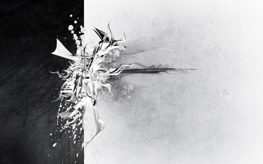 Чёрно-белая абстракция