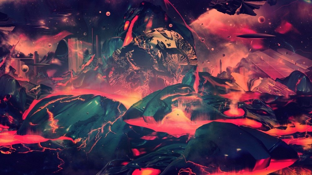 Красно черная абстракция