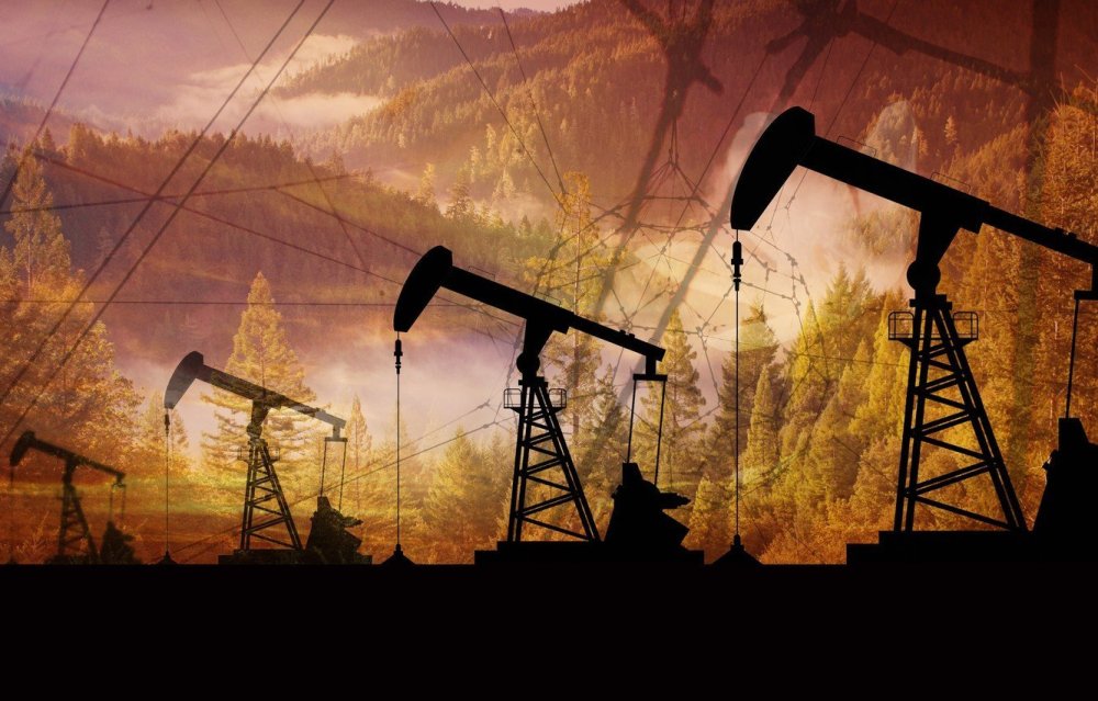 Нефтяная вышка фон