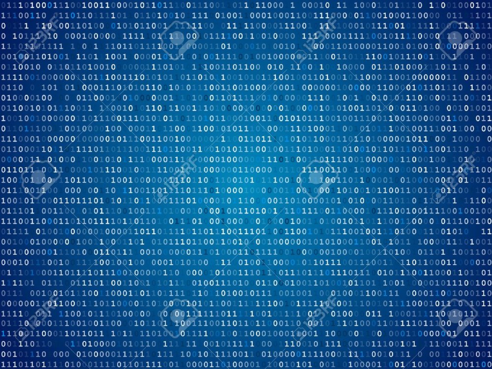 Экран с двоичным кодом