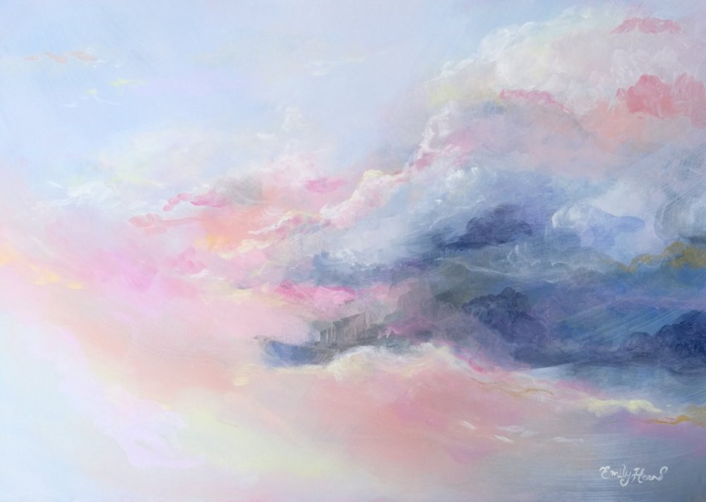 Красивый пейзаж в пастельных тонах