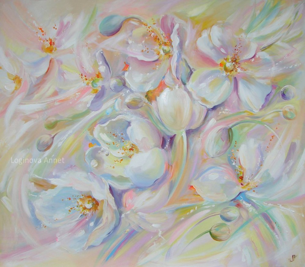 Аннет Логинова картины цветы