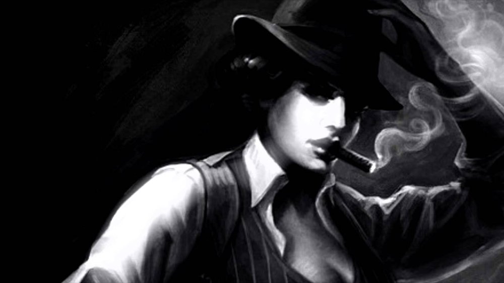 Девушка детектив в шляпе