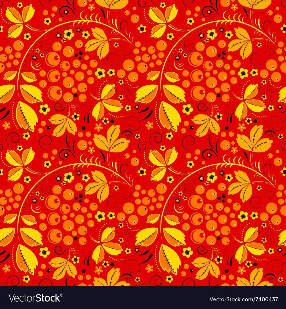 Красно желтый орнамент