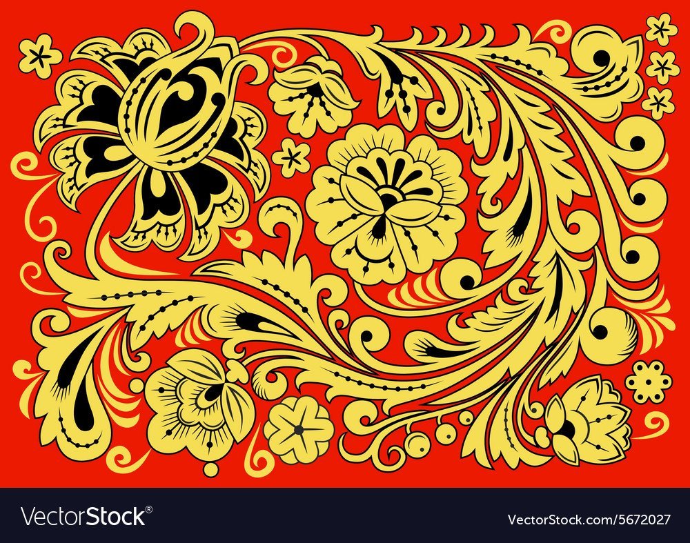 Хохлома роспись паттерн