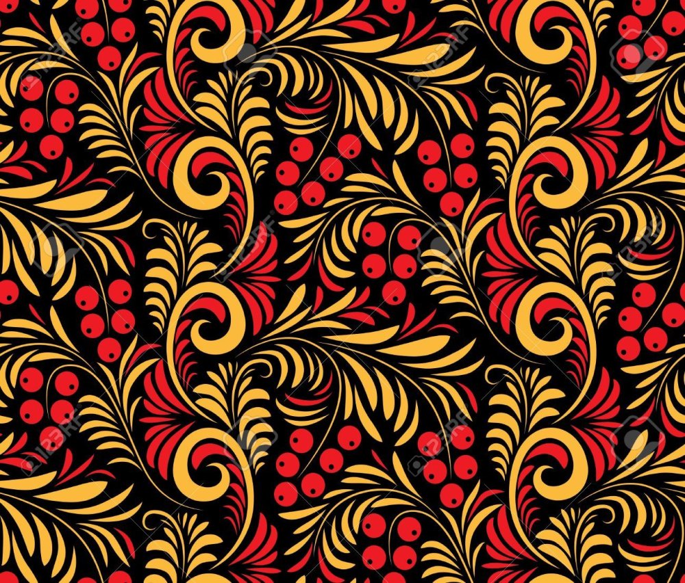 Руско народные узоры в квадратах