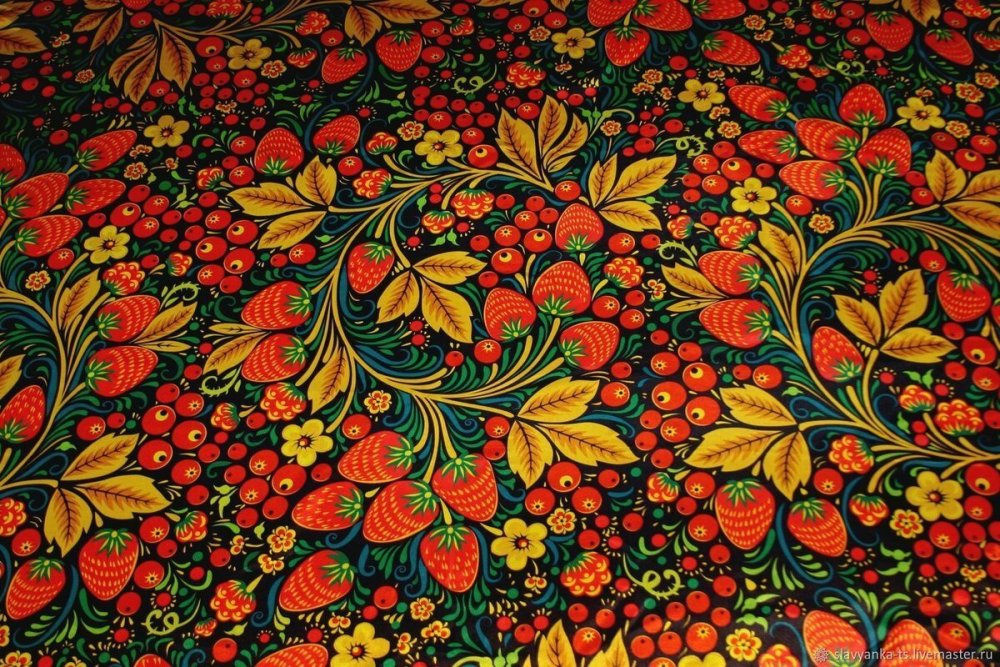 Желто-красная Хохлома