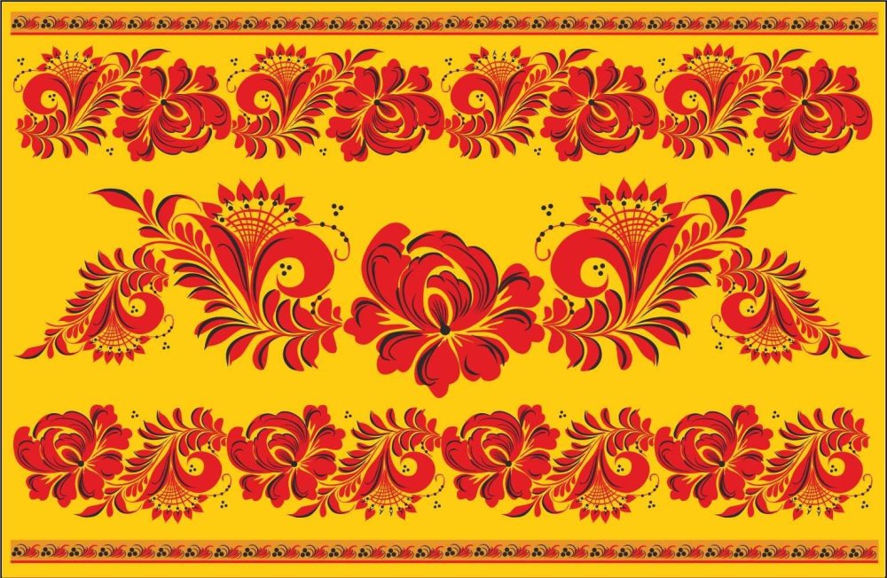 Хохлома красная