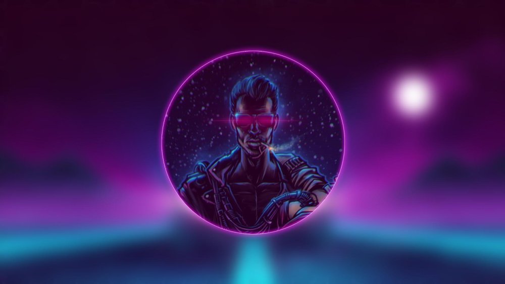 Аватарка в стиле неон