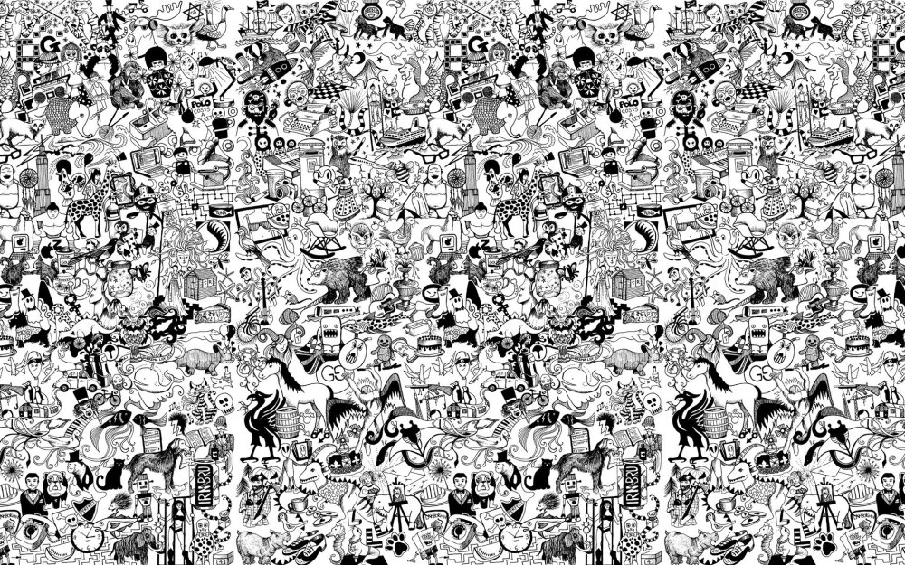 Картинки много черно белые