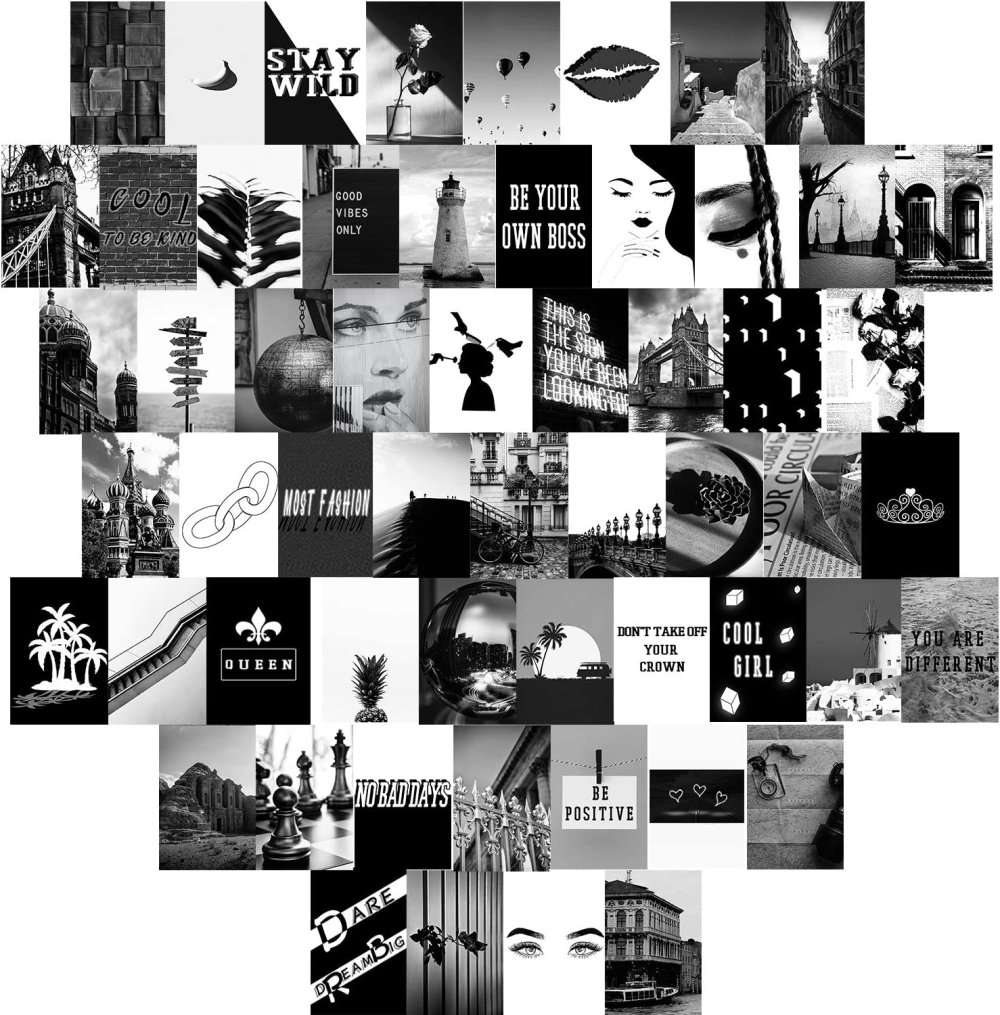 Black and White aesthetic collage