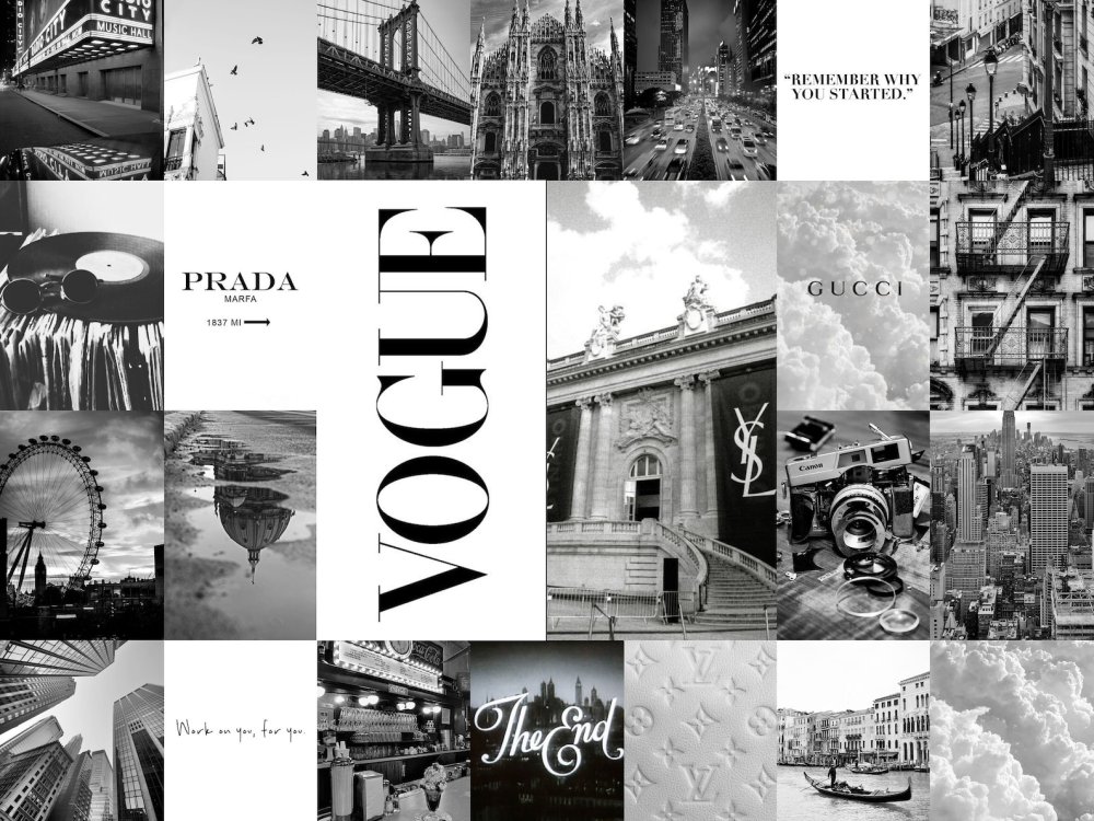 Эстетика Франции коллаж чб