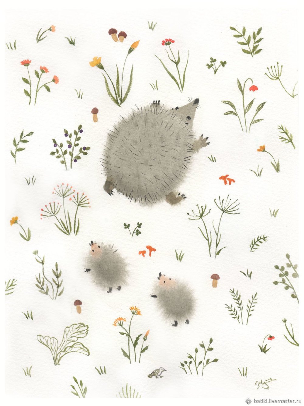 Фон с ежиками