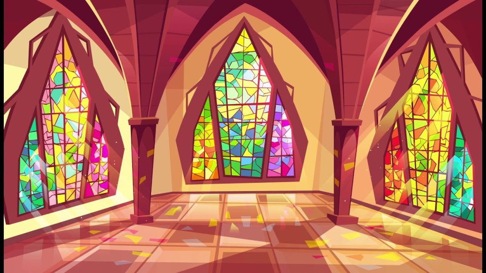 Тронный зал с витражами