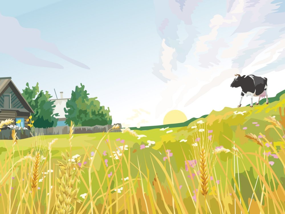 Пейзаж деревни