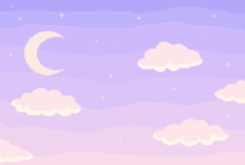 Пиксельный пейзаж облака