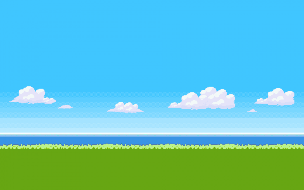 Облака пиксель арт