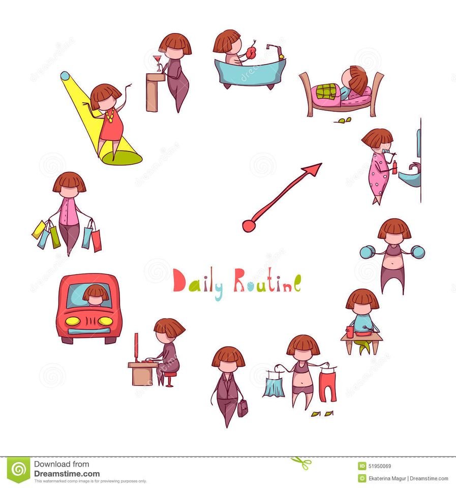 Часы с режимом дня для дошкольников