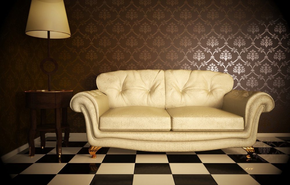 Красивый фон с диваном