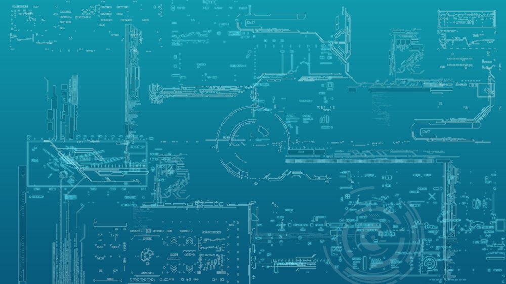 Чертеж на синем фоне