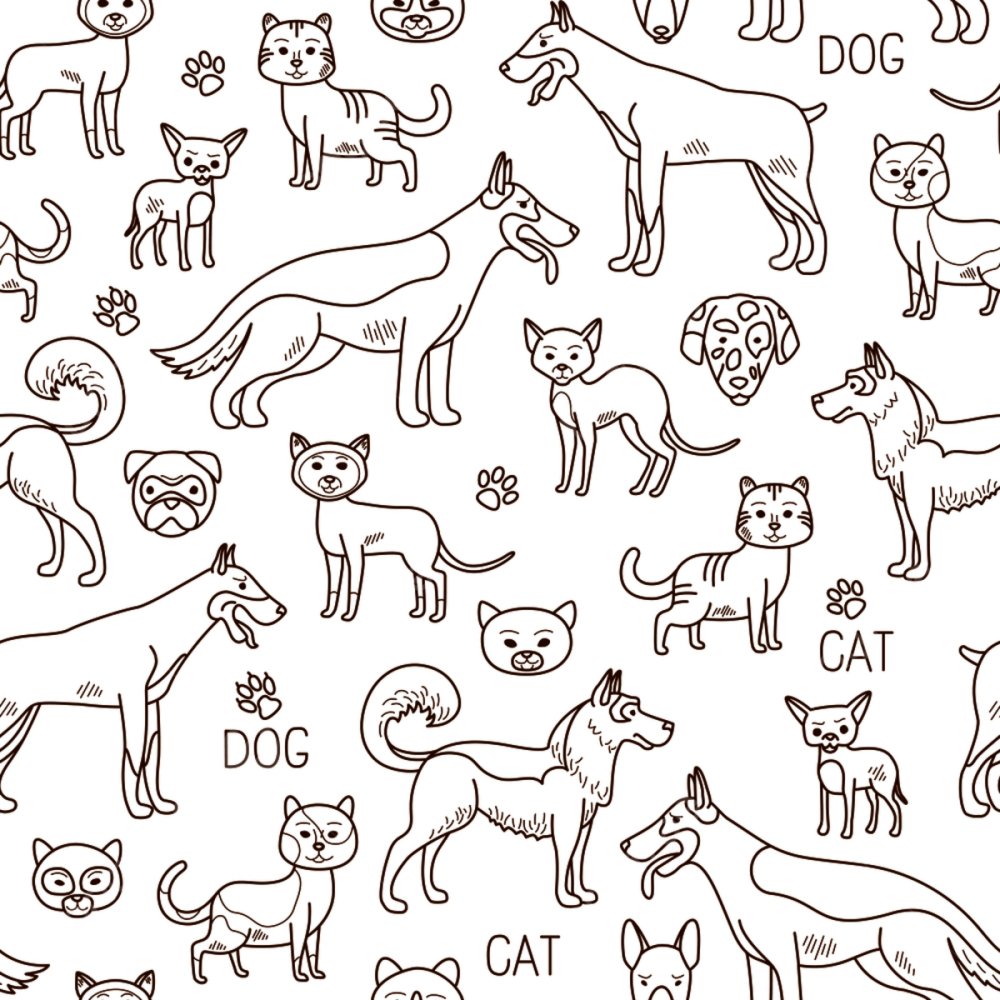 Паттерны кошки собаки