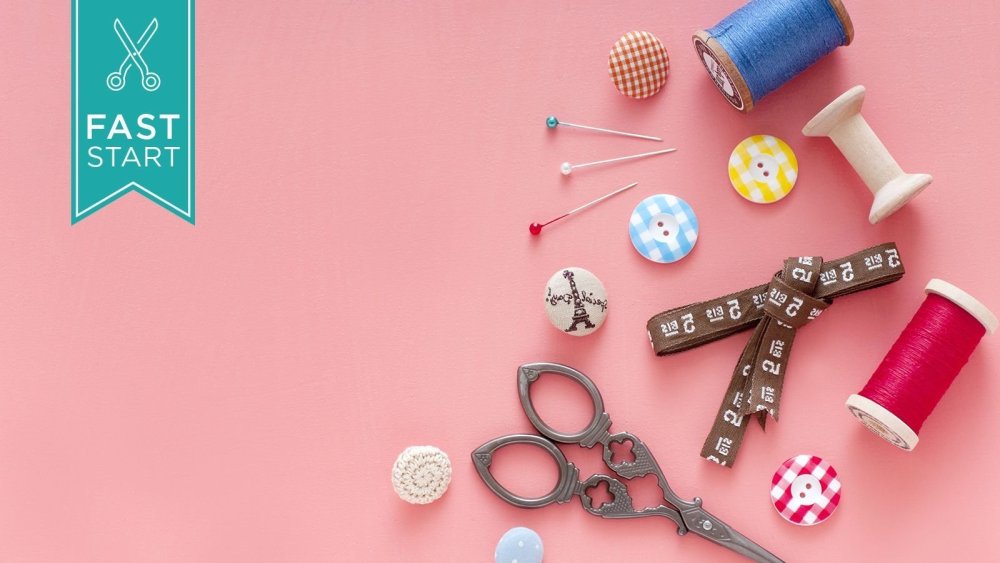 Фон с рукодельными принадлежностями