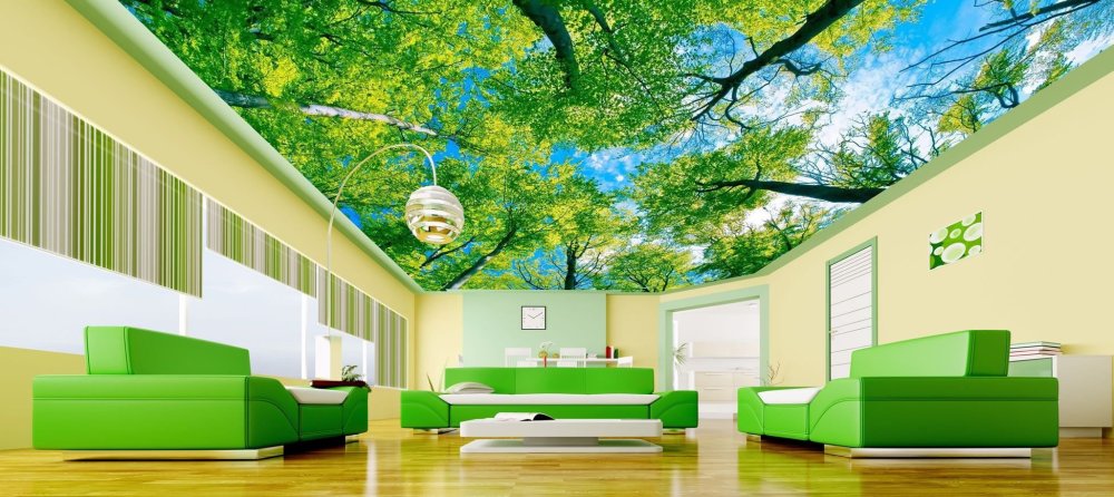 Натяжные с фотопечатью абстракция