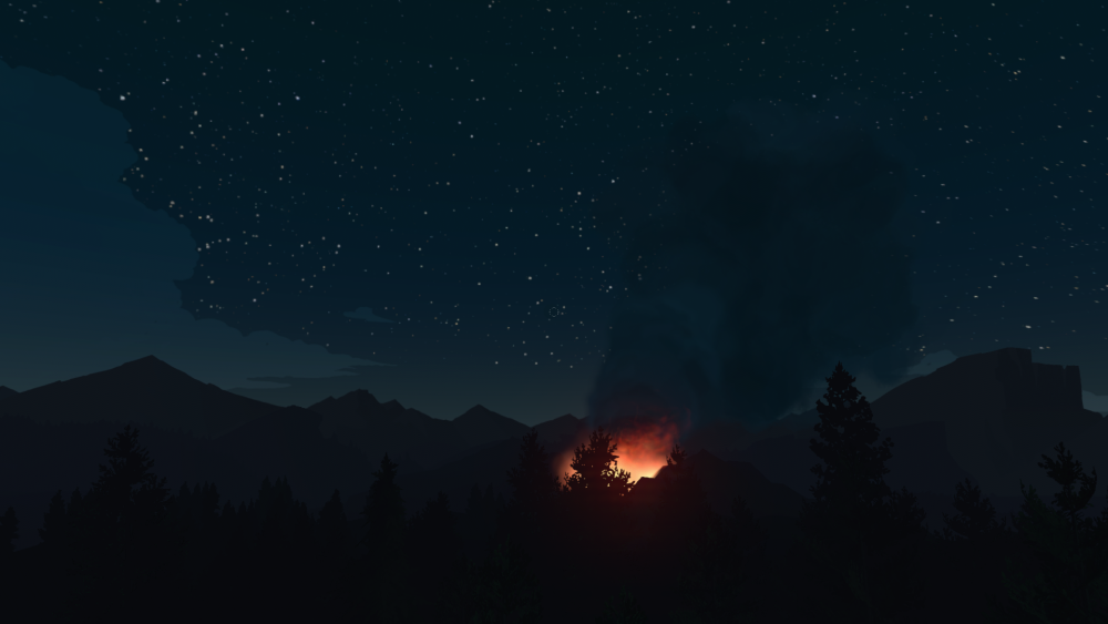 Firewatch Dark горы