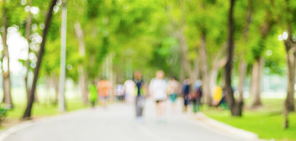 Размытый фон города