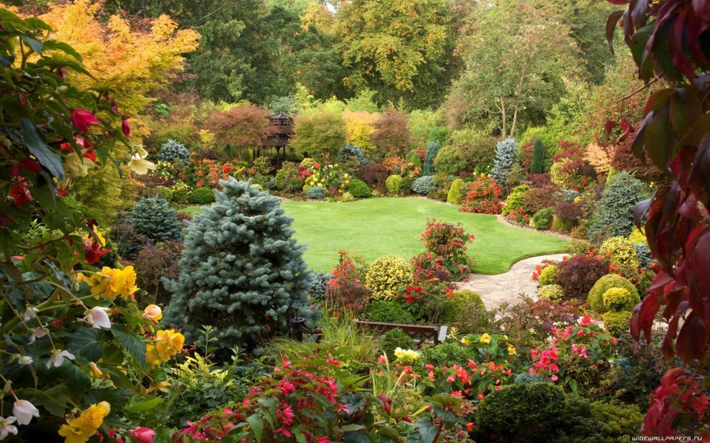 Панорама Цветущий сад