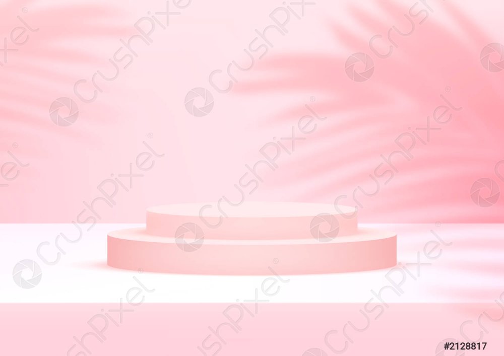 Розовый подиум вектор