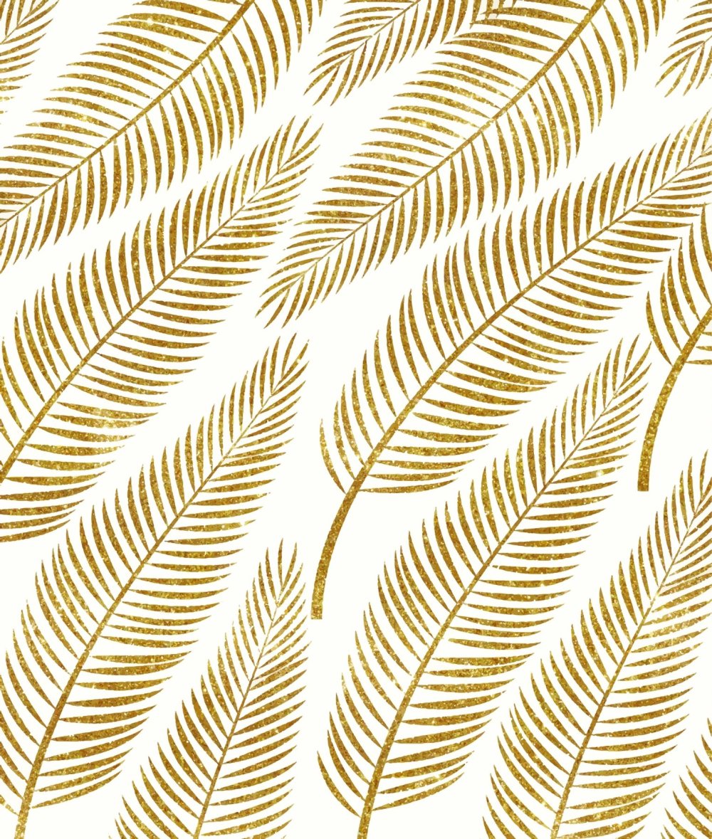 Золотые тропические листья