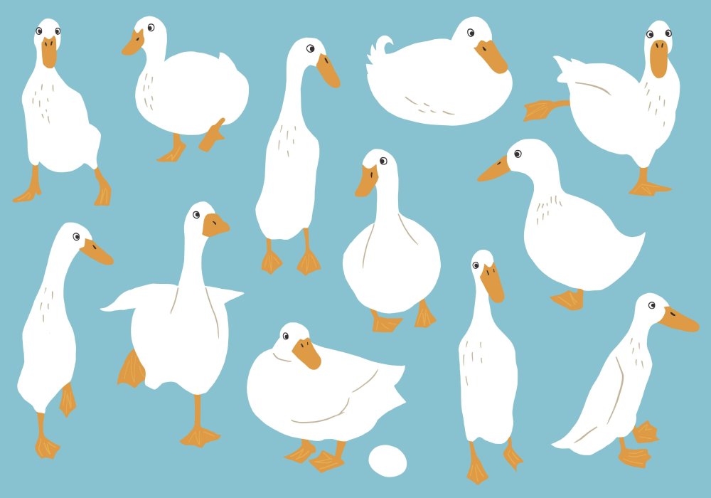 Гусь узор вектор