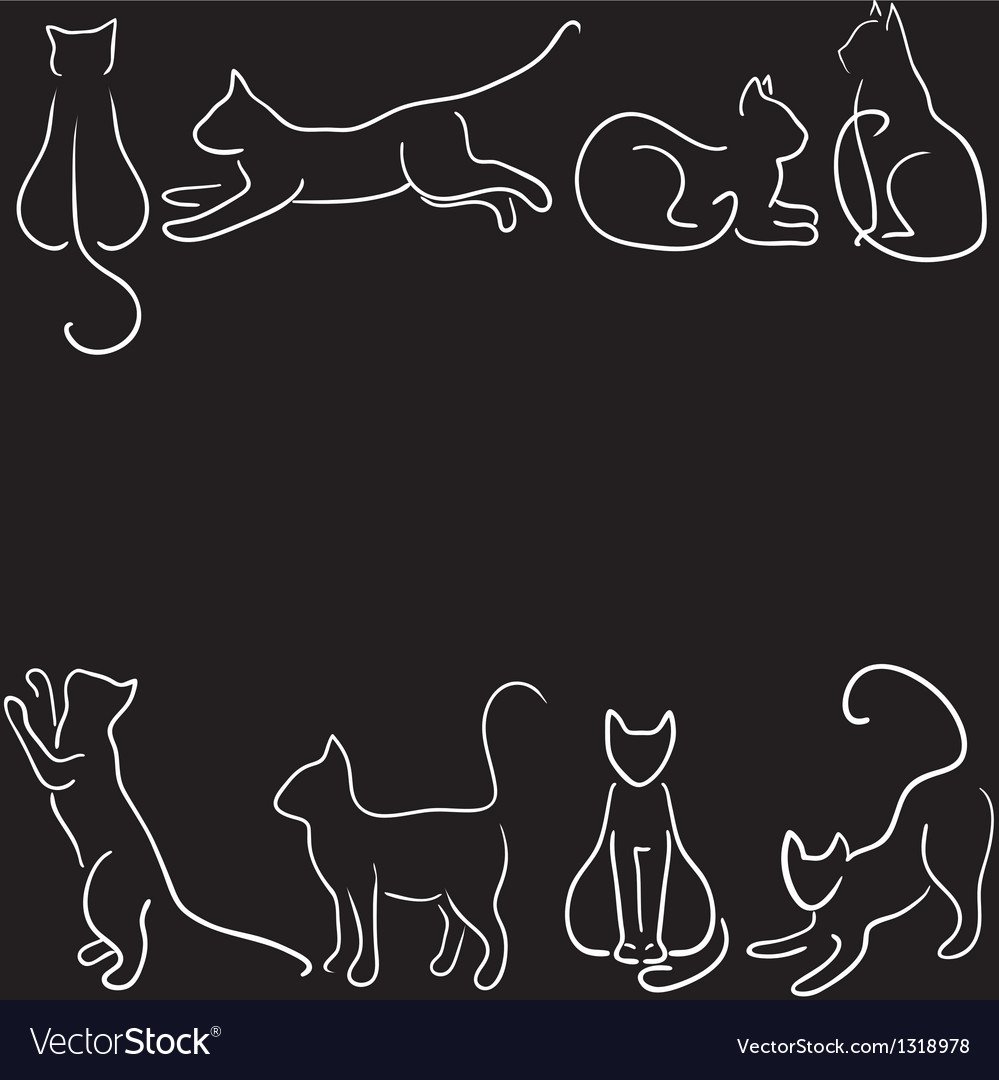 Силуэт кошки на веревке