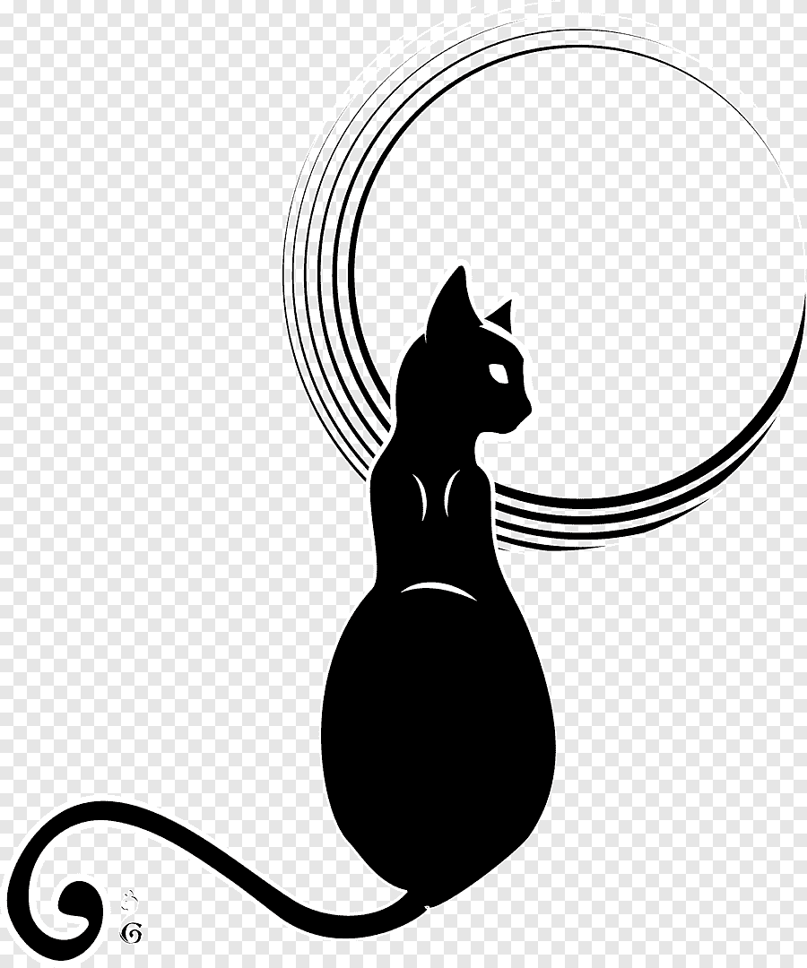 Силуэт грациозной кошки