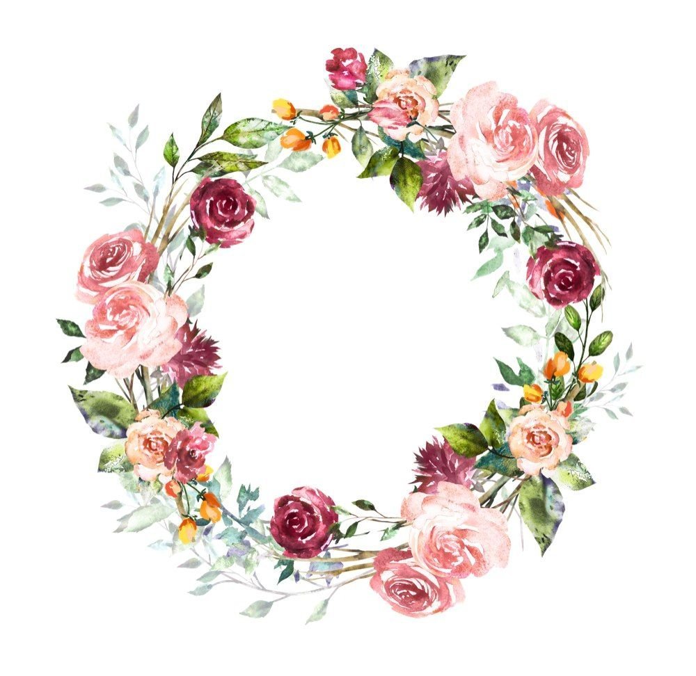 Цветочная рамка круглая