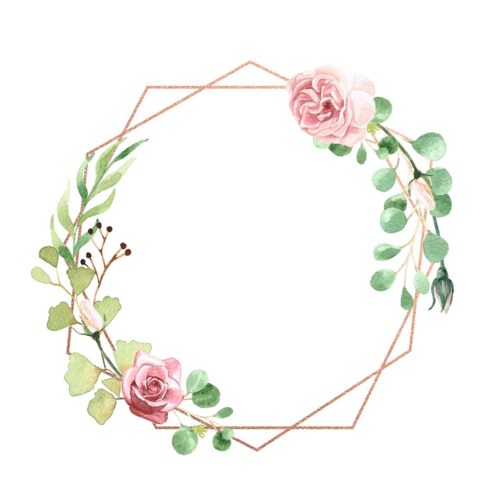 Цветочный круг для надписи