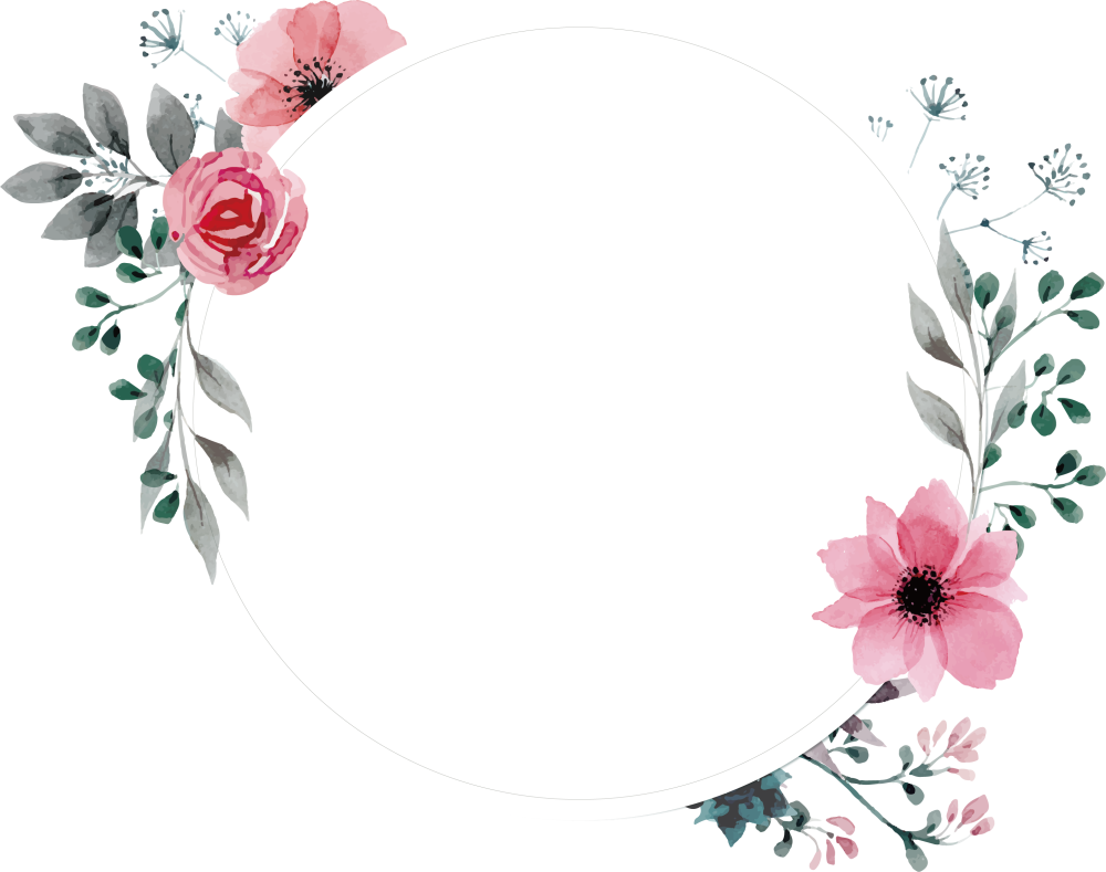 Акварельные цветочные рамки
