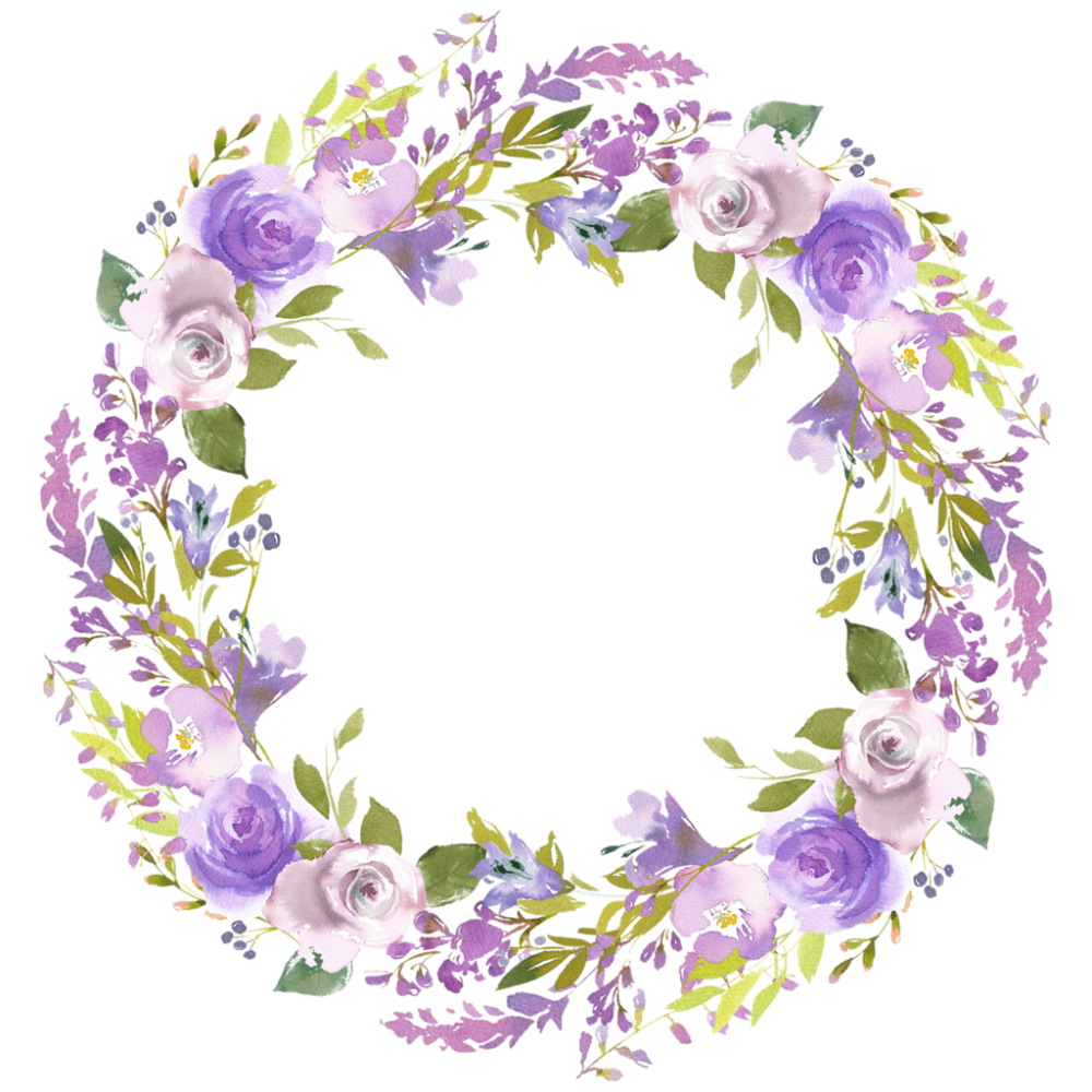 Круглая рамка с цветами