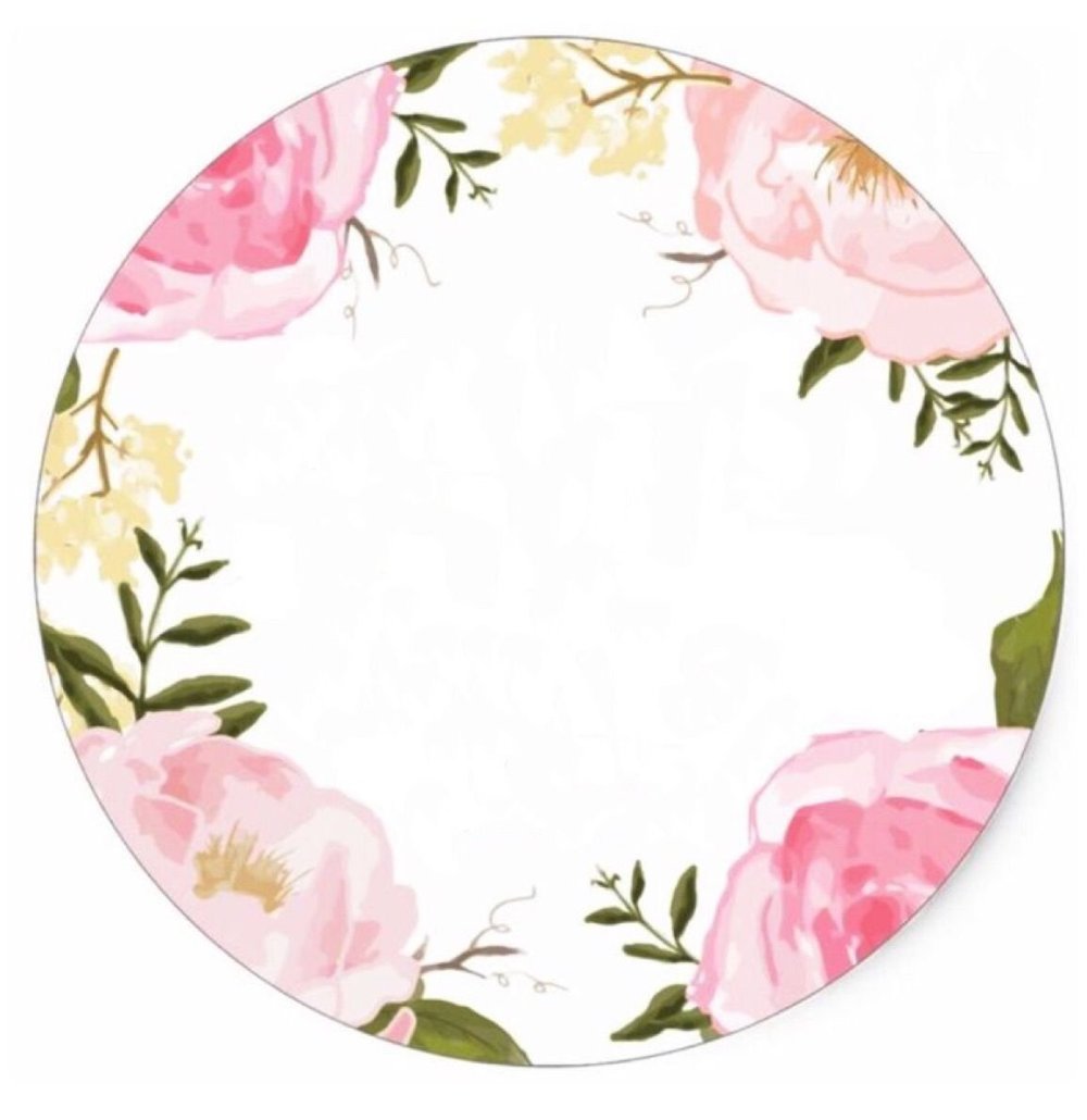 Круглая рамка из цветов