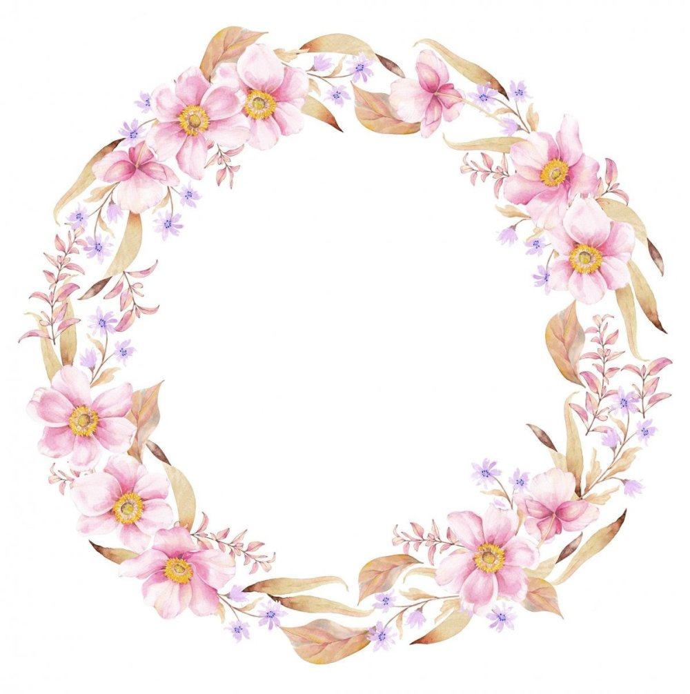 Цветочные геометрические рамки