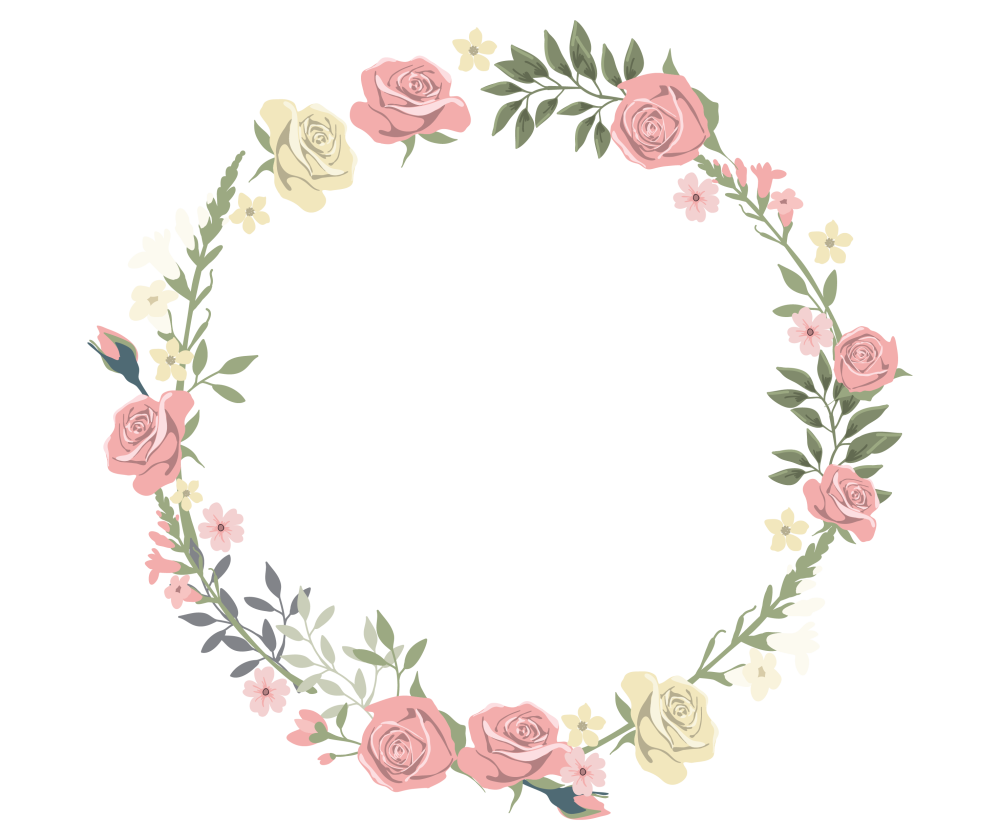 Круглая рамка цветы