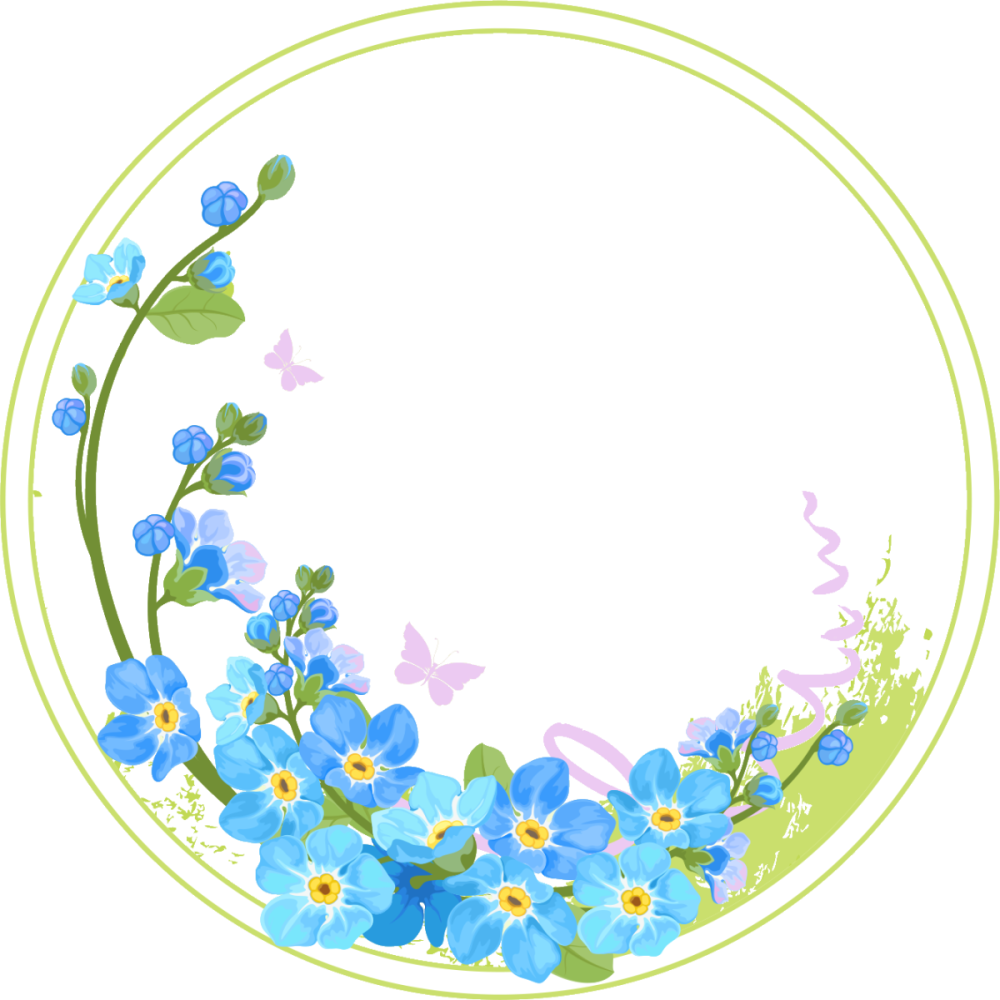 Круглая рамка из цветов