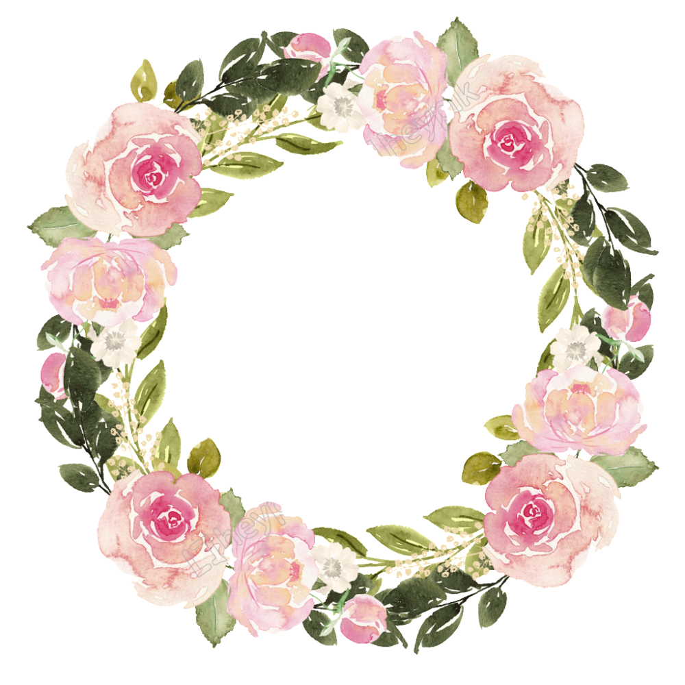 Круглая рамка из цветов