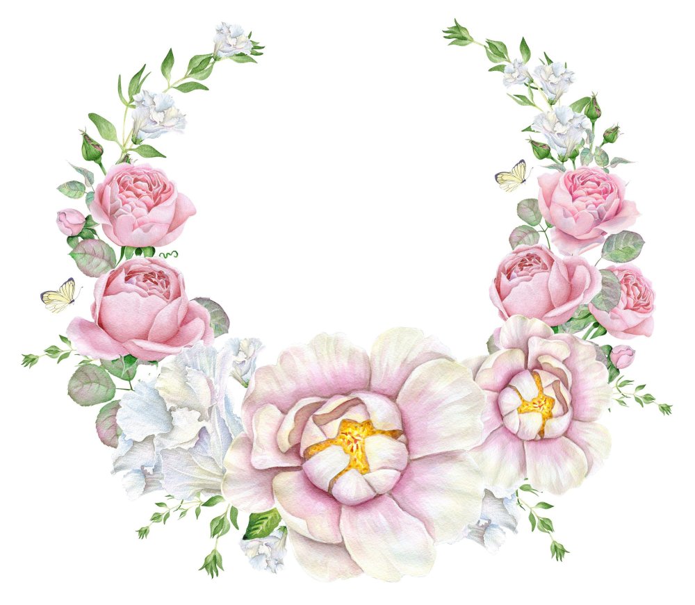 Цветы в круге