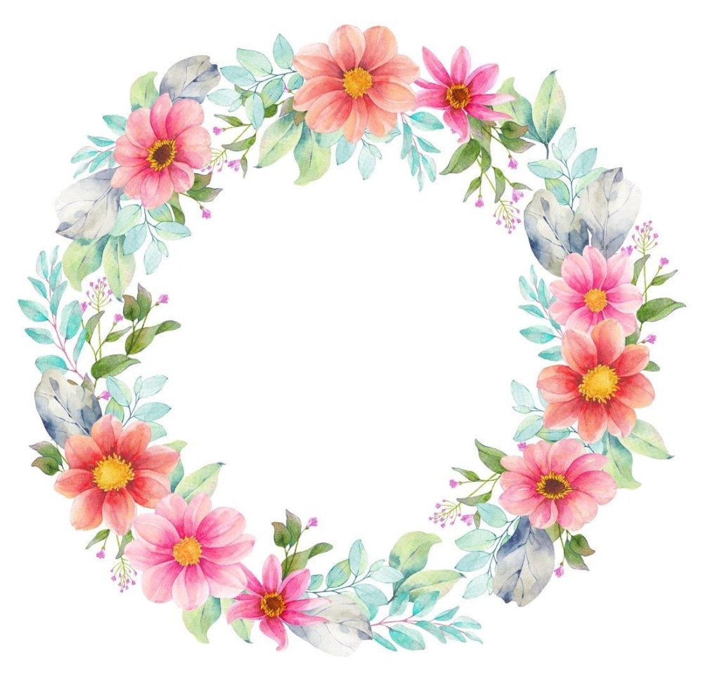 Сиреневые цветы в круге