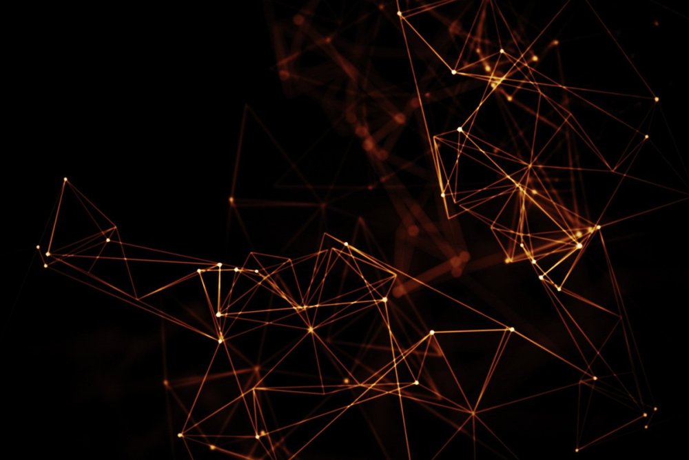 Нейросеть на черном фоне