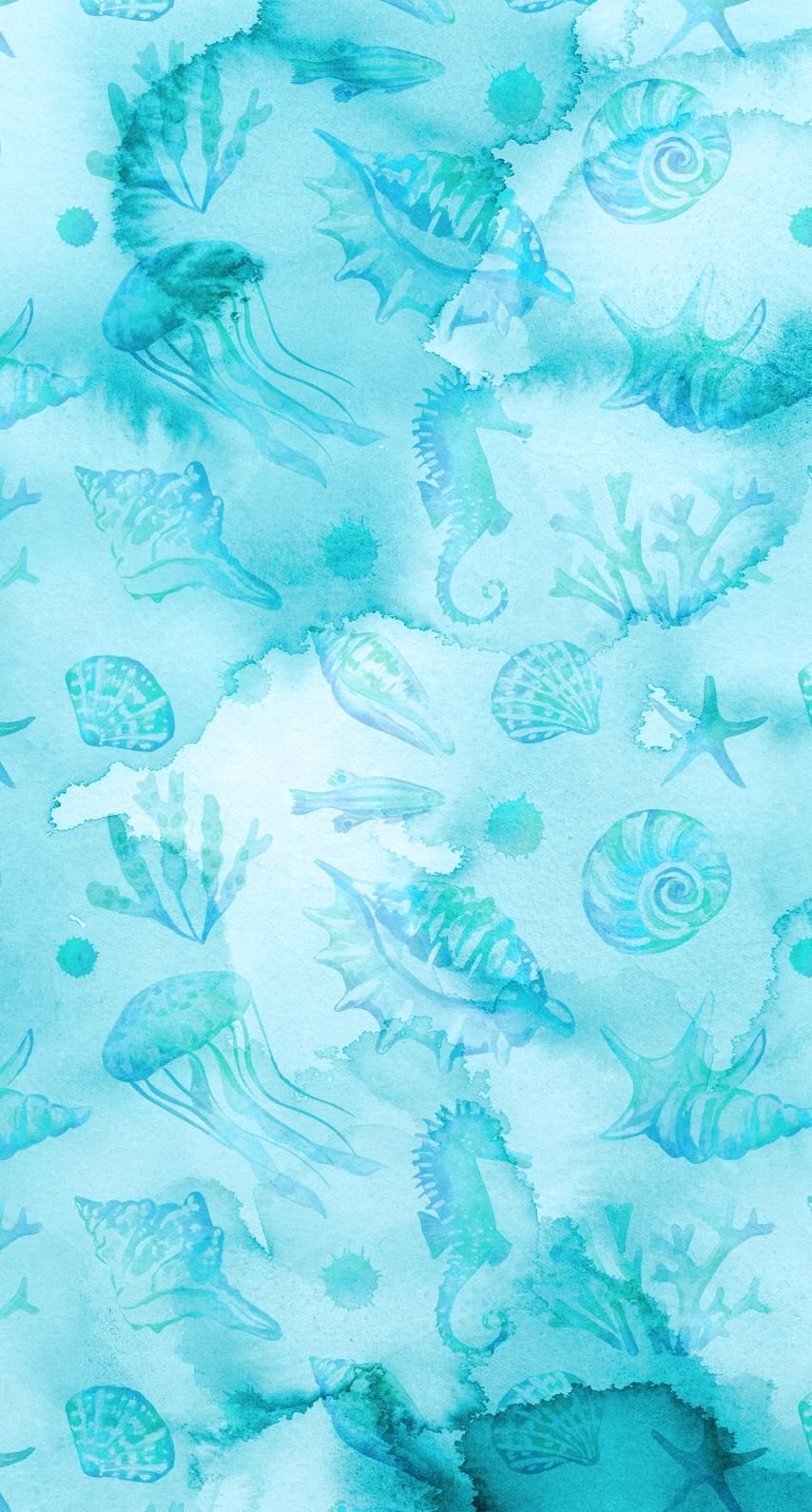 Рисунок на бирюзовом фоне