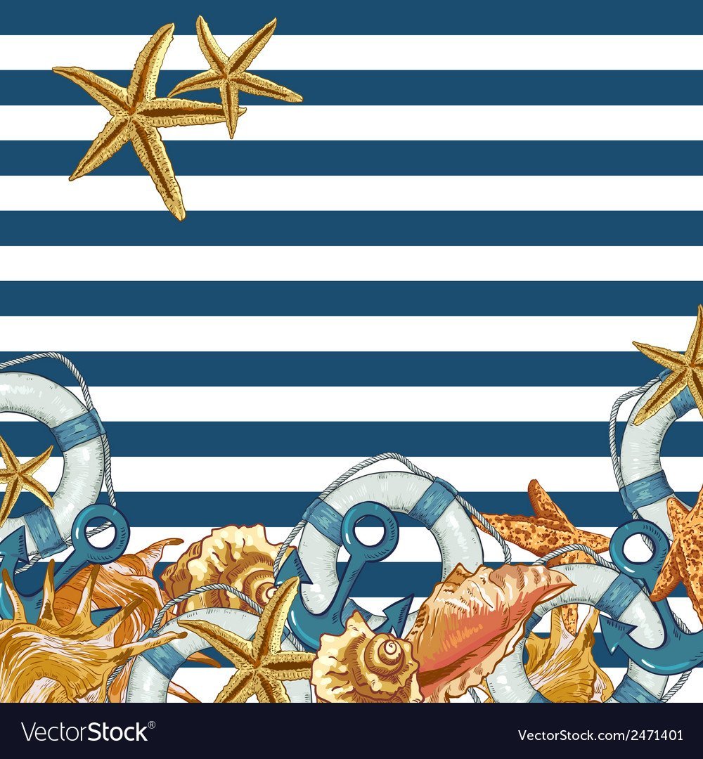 Плакат в морском стиле