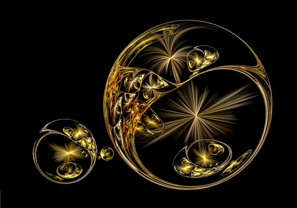 Золото на черном фоне